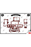 Opel Vectra B 1995-2002 Torpido Konsol Trim Göğüs Maun Kaplama Set 21 Parça Maun