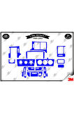 Opel Vectra B 1995-2002 Torpido Konsol Trim Göğüs Maun Kaplama Set 21 Parça Mavi