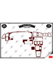 Nissan Primera 1999-2002 Torpido Konsol Trim Göğüs Maun Kaplama Set 12 Parça Maun