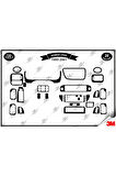 Honda Civic 1995-2001 Torpido Konsol Trim Göğüs Maun Kaplama Set 26 Parça Siyah