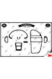 Citroen Saxo 1996-1999 Torpido Konsol Trim Göğüs Maun Kaplama Set 8 Parça Siyah