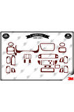 Honda Civic 1995-2001 Torpido Konsol Trim Göğüs Maun Kaplama Set 26 Parça Maun