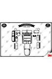 Volkswagen Bora 1998-2008 Torpido Konsol Trim Göğüs Maun Kaplama Set 27 Parça Siyah