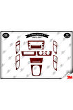 Skoda Suber B V2002-2007 Torpido Konsol Trim Göğüs Maun Kaplama Set 10 Parça Maun