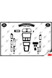 Subaru Impreza 1998-2000 Torpido Konsol Trim Göğüs Maun Kaplama Set 22 Parça Siyah
