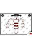 Mitsubishi Carisma 1999-2004 Torpido Konsol Trim Göğüs Maun Kaplama Set 13 Parça Maun