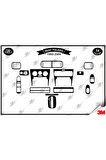 Seat Toledo 1999-2004 Torpido Konsol Trim Göğüs Maun Kaplama Set 14 Parça Siyah