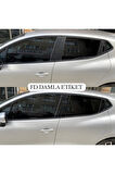 Renault Clio 4 Hb Piano Black Parlak Siyah  Kapı Direk Set Özel Dizayn