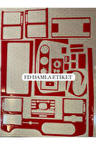 Ford Transit 2006 - 2013 Torpido, Konsol, Trim, Göğüs Kaplama  Set Kırmızı Renk Özel Dizayn