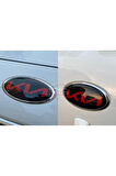 Kia Ceed Yeni Yazılı Logo Ön Arka Siyah  Kırmızı 2013 2016 Özel Dizayn