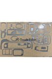 Honda Civic IES 1995 - 2001 Torpido, Konsol, Trim, Göğüs Maun Kaplama Gümüş Gri Renk