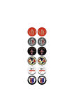 Plaka Damla Etiket Pulu Plaka Pulu Plaka Pul Sticker 12 Adet Damla Plaka Pul Set