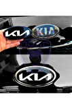 Kia Ceed, Rio, Cerato Özel Yeni Yazılı Kia Logo Amblem Takım Siyah Beyaz (ÖN ARKA 2 PARÇA)