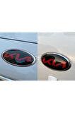 Kia Ceed Yeni Yazılı Logo Ön Arka Siyah Kırmızı 2013 2016