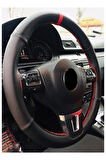 Renault Megane 2 2006 için direksiyon uyumlu spor deri koruyucu dikme kılıf - Lüks Karbon model