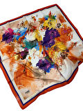 90 X 90 İpek Vual  İnce Eşarp - 04883