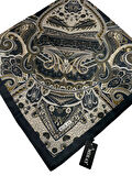 120x120 Etnik Desenli Soft Pamuk Eşarp - 04919