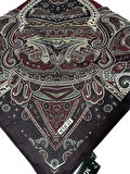 120x120 Etnik Desenli Soft Pamuk Eşarp - 04918