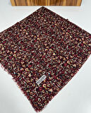 Desenli Flamalı Keten Eşarp- 05652