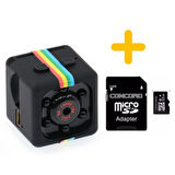 Mini SQ11 Kamera Full Hd Mikro Gizli Araç Kamerası Gece Görüşlü Taşınabilir Güvenlik Kaydedici 32gb Hafıza Kartı Hediyeli