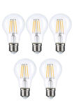 Led Rustik Ampul E27 6w 3000k Gün Işığı 5'li