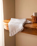 3’lü Yumuşak Dokulu Havlu Seti – 30x45, 50x90, 80x160 cm – %100 Pamuk – Beyaz