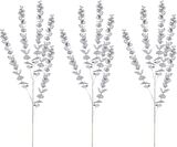 Yapay Çiçek Gümüş Renk Okaliptus 3Dallı Uzun Dal 76cm Eucalyptus