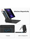 iPad Air 11 4/5/6 Nesil M1/m2/m3 Uyumlu Yesido Kb24 Magic Keyboard Touchpad Işıklı Klavyeli Kılıf