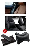 Renault Clio 2 2005 için yastık ve kemer kılıfı - siyah deri - set