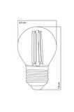 G45 Şeffaf Cam E27 Mini Led Ampul - 6500 Kelvin Beyaz
