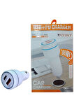 Araç İçi Çakmaklık Şarj Cihazı USB ve TYP-C Çıkışlı Işıklı 5V 20+18W 3A Kablosuz Profesyonel Ürün