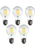  5 adet 3200K Gün Işığı 4 W A60 Led Ampul ( Dimmer Özellikli)