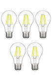 5 Adet LED Ampul 6500K E27 ( Beyaz ) ( A60 )