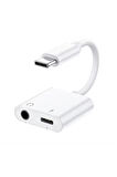 Type-c To 3.5mm Jack Kulaklık Ve Şarj Kablosu Çoğaltıcı Usb C Ses Aux Kablosu
