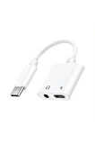 Type-c To 3.5mm Jack Kulaklık Ve Şarj Kablosu Çoğaltıcı Usb C Ses Aux Kablosu