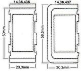 Switch Çerçevesi Plastik Tekli 1436430/431/432/433 Orta