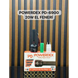 Powerdex PD-6900 Zoomlu Şarjlı El Feneri 20W 2000 Lümen