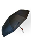 10 Telli Tam Otomatik Şemsiye Ahşap Saplı 33 Cm Boy 105 Cm Çap Rainwalker Siyah Renk