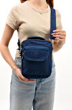 571 Collection Klinkır Kumaş Unisex Postacı Çanta Elde Tutma Çapraz Askılı Omuz Çantası 25*15 Cm