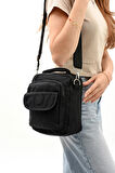571 Collection Klinkır Kumaş Unisex Postacı Çanta Elde Tutma Çapraz Askılı Omuz Çantası 25*15 Cm
