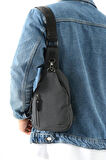 Erkek Bady Bag Göğüs Çantası Kanvas Kumaş Sırt Çantası 27*17 Cm Günlük Omuz Çantası 