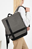 Kadın Sırt Çantası 35*22 Cm Kanvas Kumaş Laptop Bölmeli Business Sırt Çantası Okul Çantası Mega Bag