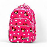 İlkokul Çantası 3'lü Takım Beslenme Çantası Kalemlik 42*30 Cm Kız Çocuk Okul Çantası Minie