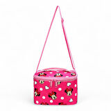 İlkokul Çantası 3'lü Takım Beslenme Çantası Kalemlik 42*30 Cm Kız Çocuk Okul Çantası Minie