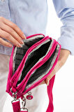 Klinkır Kumaş Mini Çapraz Askılı Kadın Çanta Yağmur Geçirmez El Askılı Çanta 20*10 Cm Mega Bag