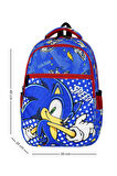 İlkokul Çantası Sonic 2'li Set 40*30 Cm Beslenme Çantası Ortopedik Sırt Çantası Erkek Çocuk