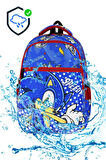 İlkokul Çantası Sonic 2'li Set 40*30 Cm Beslenme Çantası Ortopedik Sırt Çantası Erkek Çocuk