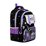 İlkokul Kız Çocuk Çantası 3'lü Set Kuromi Benzeri 40*30 Cm Beslenme Çantası Kalem Kutusu Ortopedik