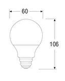 GECEM 7W E27 Duylu Led Ampul 6500K