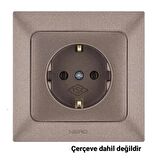 NE-AD Aras Topraklı Priz - Mocha